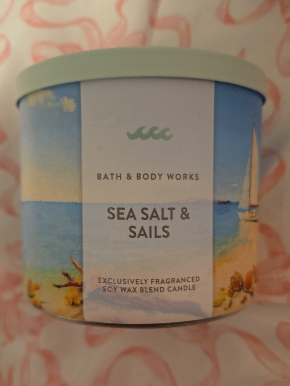 BNWT Bath And Body Works Sea Salt And Sails 3 Wick Candle